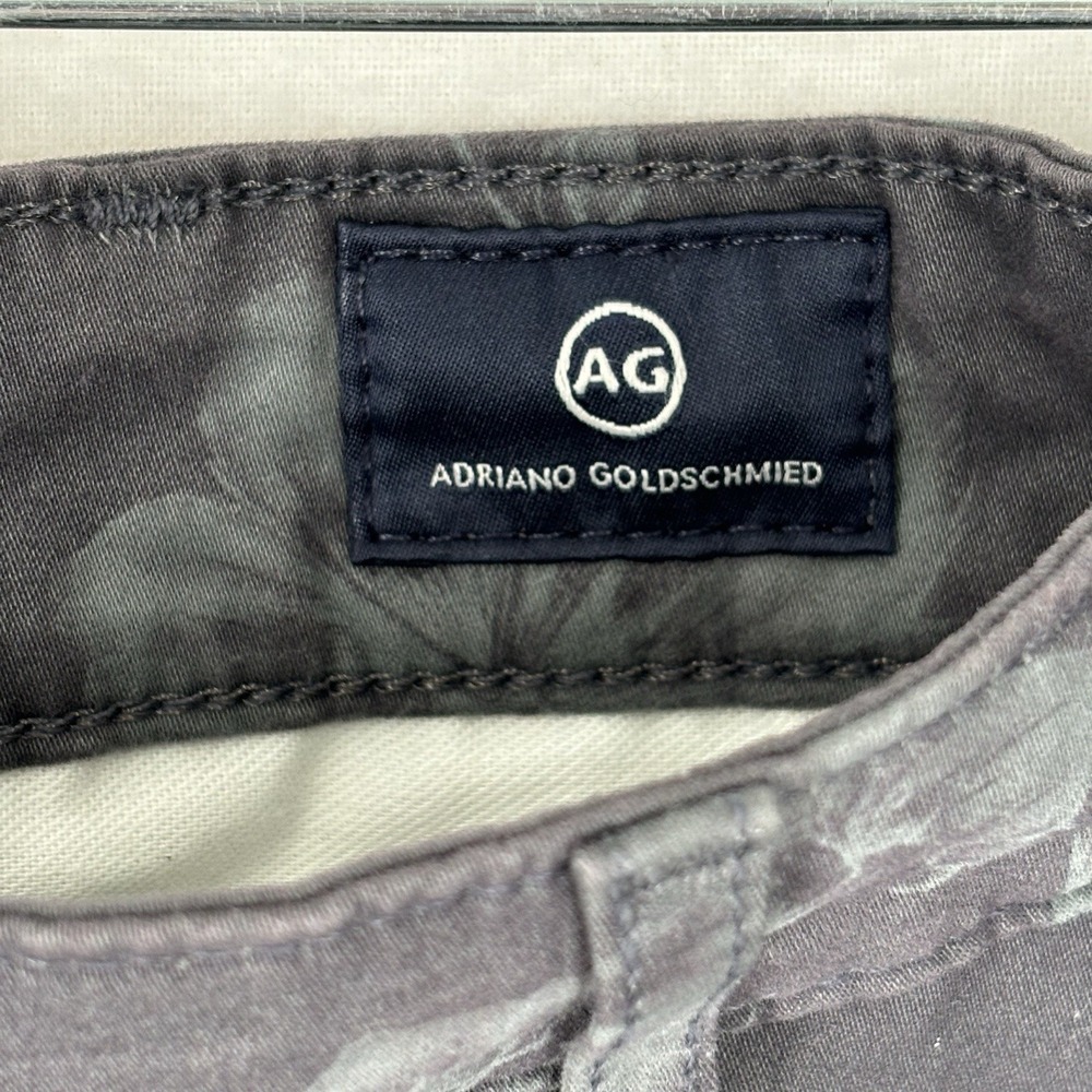 AG Adriano Goldschmied Wanderer Slim Shorts Mens 40 Gray Botanical Floral Chino - Picture 3 of 10